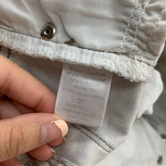 Free People Animal Print Jeans Womens 27 Low Rise Skinny Stretch Ankle Zip Fly - Picture 9 of 12